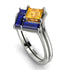 Stacking Princess Yellow Diamond Ring - Elise No. 1015 image 1