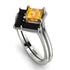 Stacking Princess Yellow Diamond Ring - Elise No. 1009 image 2