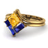 Stacking Princess Yellow Diamond Ring - Elise No. 1013