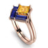 Stacking Princess Yellow Diamond Ring - Elise No. 1014