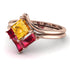 Stacking Princess Yellow Diamond Ring - Elise No. 1011 image 3