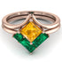 Stacking Princess Yellow Diamond Ring - Elise No. 1005 image 2
