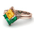Stacking Princess Yellow Diamond Ring - Elise No. 1005
