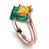 Stacking Princess Yellow Diamond Ring - Elise No. 1005