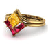 Stacking Princess Yellow Diamond Ring - Elise No. 1010 image 3