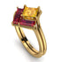 Stacking Princess Yellow Diamond Ring - Elise No. 1010