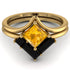 Stacking Princess Yellow Diamond Ring - Elise No. 1007 image 2