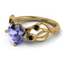 Tanzanite Blossom 14K Golden Nature Inspired Engagement Ring - Haley No. 207