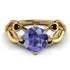 Tanzanite Blossom 14K Golden Nature Inspired Engagement Ring - Haley No. 207