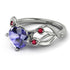Tanzanite Blossom 14K Golden Nature Inspired Engagement Ring - Haley No. 212 image 1