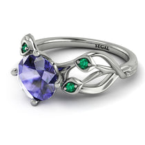 Tanzanite Blossom 14K Golden Nature Inspired Engagement Ring - Haley No. 206 image 1