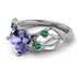 Tanzanite Blossom 14K Golden Nature Inspired Engagement Ring - Haley No. 206 image 1