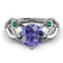 Tanzanite Blossom 14K Golden Nature Inspired Engagement Ring - Haley No. 206