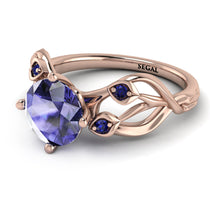 Tanzanite Blossom 14K Golden Nature Inspired Engagement Ring - HaleyNo. 214 image 1
