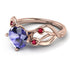 Tanzanite Blossom 14K Golden Nature Inspired Engagement Ring - Haley No. 211 image 1