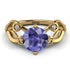 Tanzanite Blossom 14K Golden Nature Inspired Engagement Ring - Haley No. 201 image 2