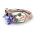 Tanzanite Blossom 14K Golden Nature Inspired Engagement Ring - Haley No. 205