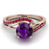 Twist Shank Amethyst Engagement Ring - Maria No. 311 image 2