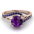 Twist Shank Amethyst Engagement Ring - Maria No. 314 image 2