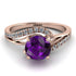 Twist Shank Amethyst Engagement Ring - Maria No. 302 image 2