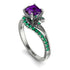 Twist Shank Amethyst Engagement Ring - Maria No. 306