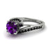 Twist Shank Amethyst Engagement Ring - Maria No. 309