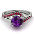Twist Shank Amethyst Engagement Ring - Maria No. 312 image 2
