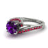 Twist Shank Amethyst Engagement Ring - Maria No. 312