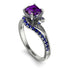 Twist Shank Amethyst Engagement Ring - Maria No. 315