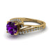 Twist Shank Amethyst Engagement Ring - Maria No. 301 image 3