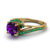 Twist Shank Amethyst Engagement Ring - Maria No. 304