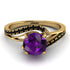 Twist Shank Amethyst Engagement Ring - Maria No. 307