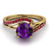 Twist Shank Amethyst Engagement Ring - Maria No. 310