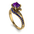 Twist Shank Amethyst Engagement Ring - Maria No. 313
