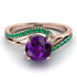 Twist Shank Amethyst Engagement Ring - Maria No. 305