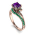 Twist Shank Amethyst Engagement Ring - Maria No. 305 image 1