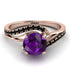 Twist Shank Amethyst Engagement Ring - Maria No. 308