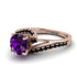 Twist Shank Amethyst Engagement Ring - Maria No. 308