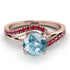 Twist Shank Aquamarine Engagement Ring - Maria No. 411 image 2