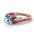 Twist Shank Aquamarine Engagement Ring - Maria No. 411