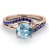 Twist Shank Aquamarine Engagement Ring - Maria No. 414 image 2