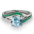 Twist Shank Aquamarine Engagement Ring - Maria No. 406