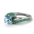 Twist Shank Aquamarine Engagement Ring - Maria No. 406