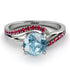 Twist Shank Aquamarine Engagement Ring - Maria No. 412