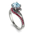 Twist Shank Aquamarine Engagement Ring - Maria No. 412
