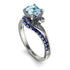 Twist Shank Aquamarine Engagement Ring - Maria No. 415 image 1