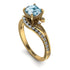 Twist Shank Aquamarine Engagement Ring - Maria No. 401