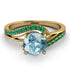 Twist Shank Aquamarine Engagement Ring - Maria No. 404 image 2