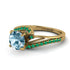Twist Shank Aquamarine Engagement Ring - Maria No. 404 image 3