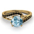 Twist Shank Aquamarine Engagement Ring - Maria No. 407